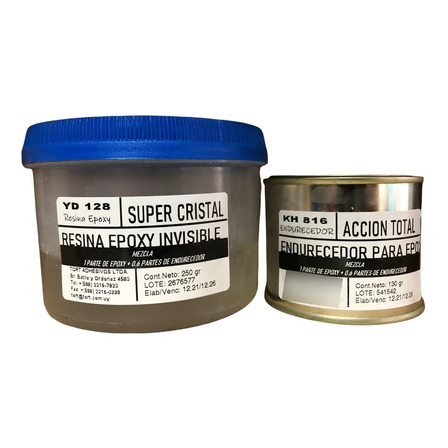 Resina Epoxi Super Cristal + Endurecedor 400g (250g + 150g) Resina Epoxi Super Cristal + Endurecedor 400g (250g + 150g)
