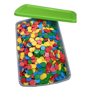 Ficha De Plástico Cuenta Colores 3 Mil Piezas Tamaño Un Peso Ficha De Plástico Cuenta Colores 3 Mil Piezas Tamaño Un Peso