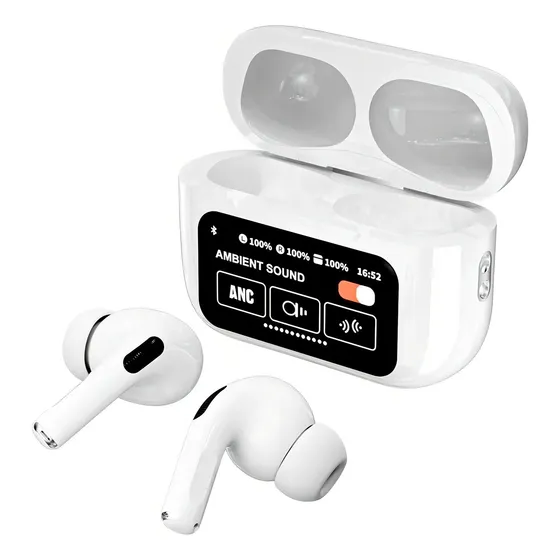 Audifonos Bluetooth A9pro Auriculares Inalámbricos con Pantalla Táctil Compatible con iPhone Android