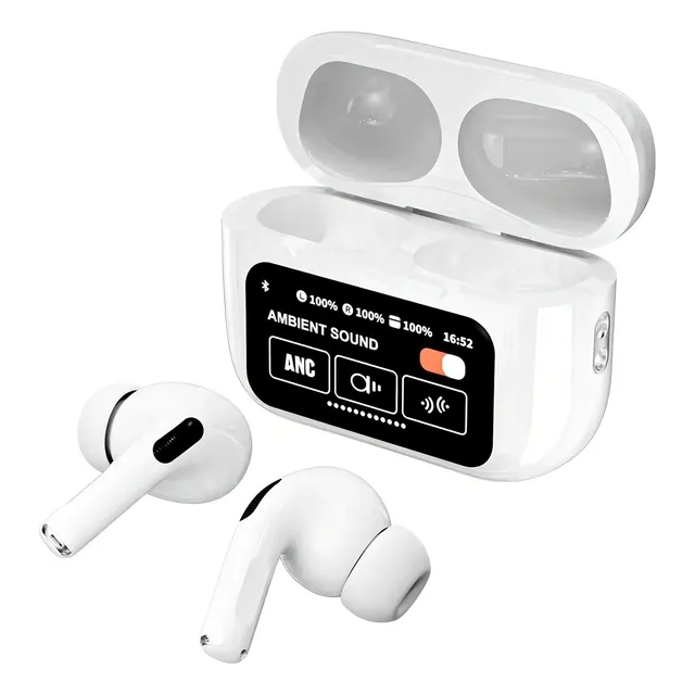 Audifonos Bluetooth A9pro Auriculares Inalámbricos con Pantalla Táctil Compatible con iPhone Android