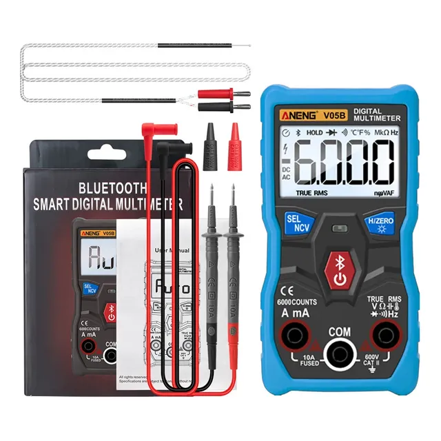 Multímetro Digital Profissional Bluetooth Aneng V05b Nfe