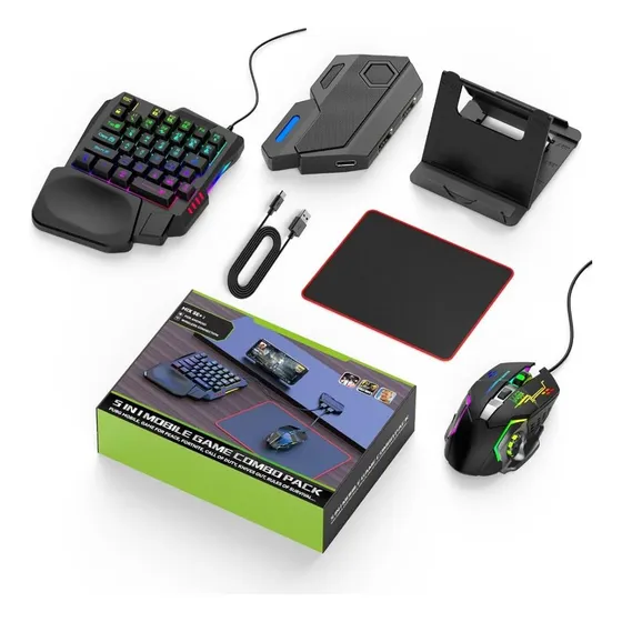 Set 4 En 1 Teclado Mouse Gamer Gaming Telefono Tablet