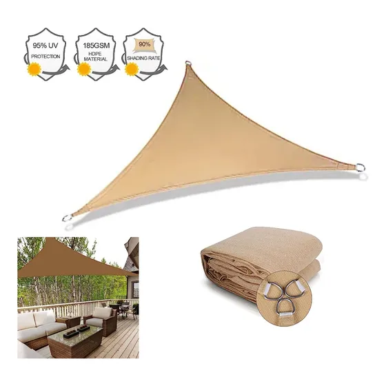 Toldo Vela Triangular 366x366x366 Cm Color Arena