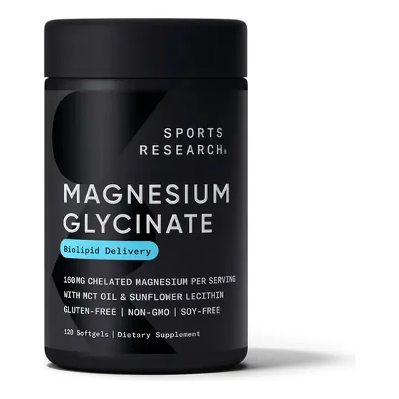 Glicinato De Magnesio 120 Capsulas 160 Mg Sports Research