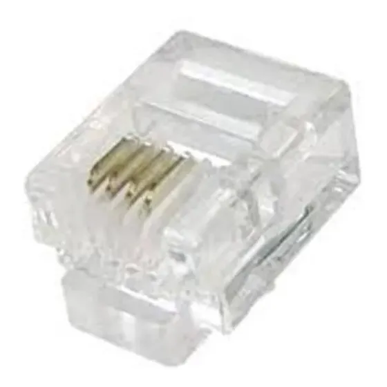 Conector Rj11 Telefonico 4 Hilo Telefono 50 Unidades 2 Hilos