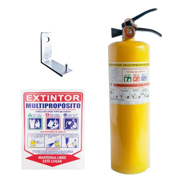 Extintor Multipropósito Abc 10 Libras +señal+ Gancho
