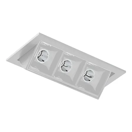 Spot Embutir Triplo Orientável Interlight 4582ab Cor Branco/branco 127/220v