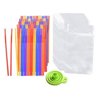 Paquete De 100 Bolsas Desechables Para Bebidas Sin Fugas De Paquete De 100 Bolsas Desechables Para Bebidas Sin Fugas De