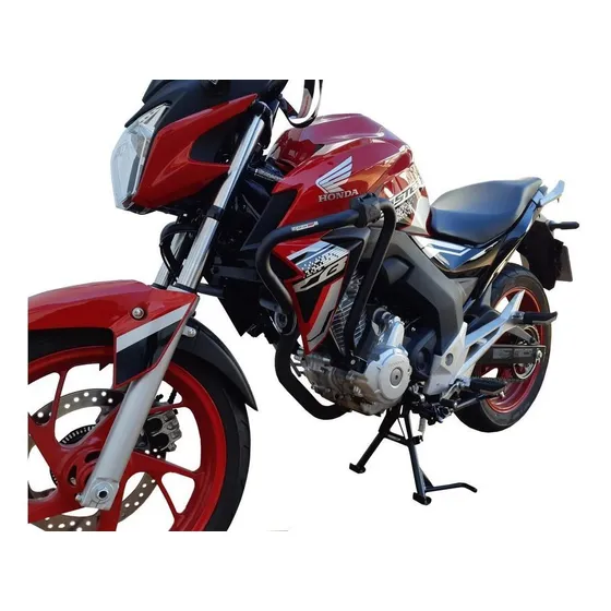 Protetor De Motor E Carenagem Com Pedaleiras Preto Cb 250
