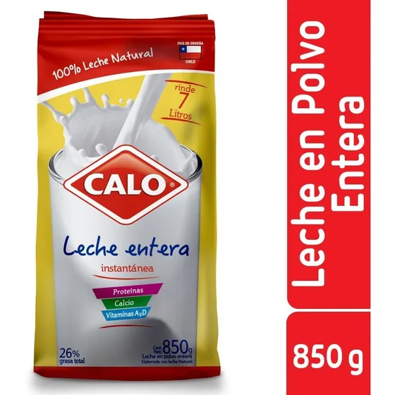 Leche en Polvo Entera Instantanea 850g Calo