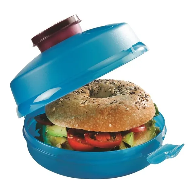 Sandwichera Redonda Con Contenedor De Aderezo Tupperware® 