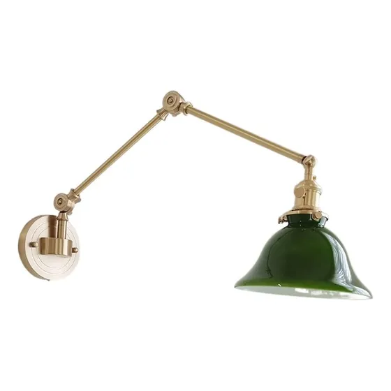 Lampara Pared Cobre Giratoria Izquierda Derecha Brazo Largo
