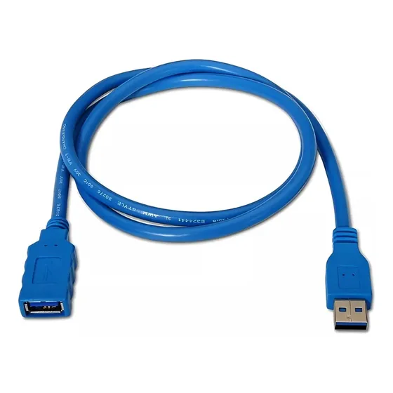 Cable Usb Extension 1.5 M Usb 3.0 Azul Macho Hembra