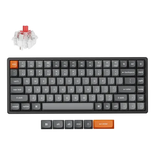 Teclado Mecánico Inalámbrico Keychron K2 He, Diseño 75%, Luz