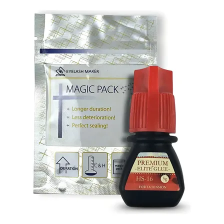 Cola Extensão De Cílios Fio A Fio Volume Russo Hs Chemical Preto 5ml
