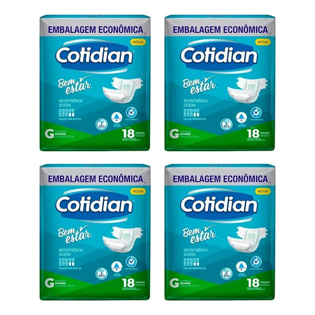 Fralda Geriátrica Cotidian Bem Estar Confort Plus Tamanho G