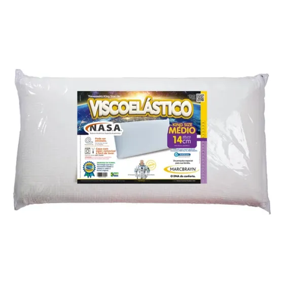 Travesseiro Viscoelástisco King - Nasa - Antialérgico