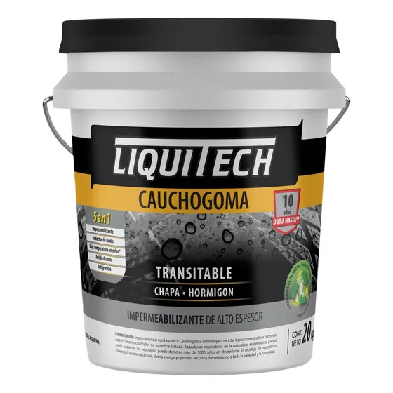 Membrana Cauchogoma Impermeabilizante P/ Techos Gris 20kg