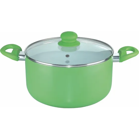 Cacerola Cuori C-verde 24cm Antiadherente Cerámica Color Verde claro