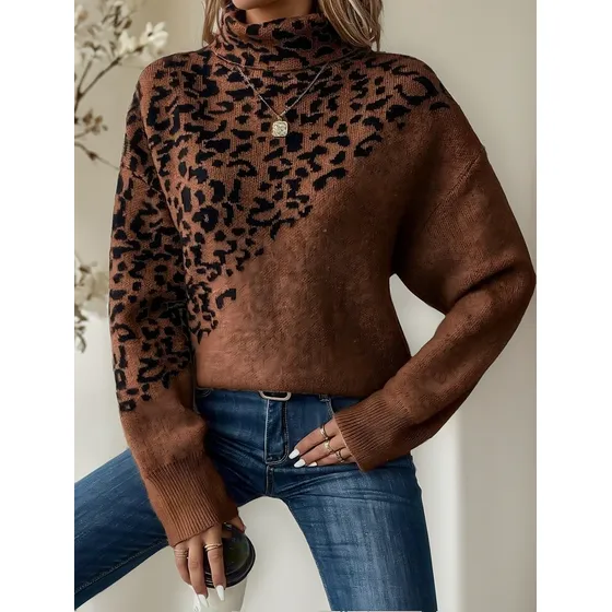 Ropa Mujer Sweater Buzo Manga Larga Cuello Alto®