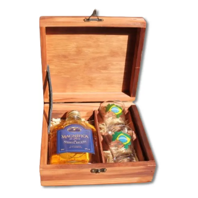 Kit Para Presente Cachaça Magnifica Soleira 160ml