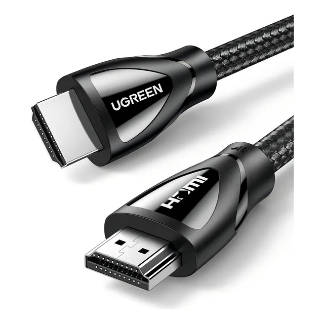 Cable Hdmi 2.1 Ugreen Hdr Earc Nylon Trenzado Negro 8k 2m