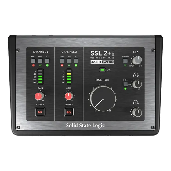 Interface Áudio Ssl2+ Mkii Profissional 2 Entradas/4 Saídas