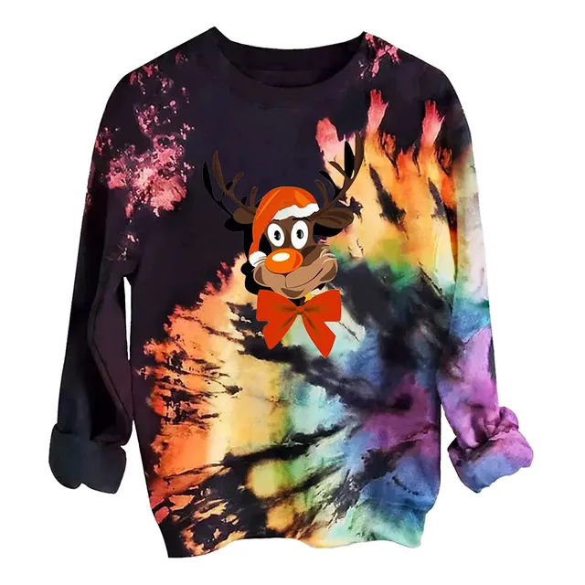 Sudadera Navideña Para Niña Divertida Mujer Cuello Redondo