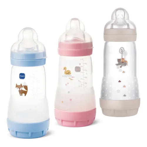 Mamadeira 260 Ml Bico 2m+ Azul Easy Start Mam | Frete grátis