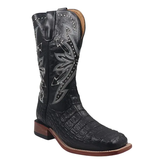 Bota Feminina Goyazes Quadrada Ranch Couro Preto