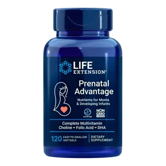 Life Extension Prenatal Advantage 120 Cápsulas Blandas Sin Sabor
