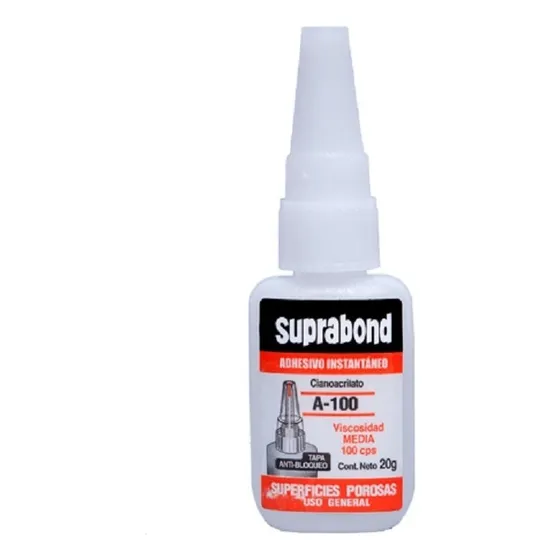 Pegamento Cianocrilato Profesional Suprabond Profesional Superficies