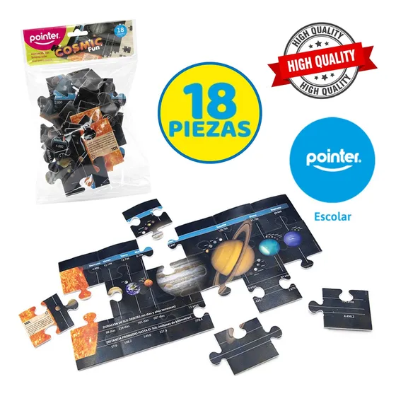 Rompe Cabezas 18 Piezas En Foami Del Sistema Solar Pointer