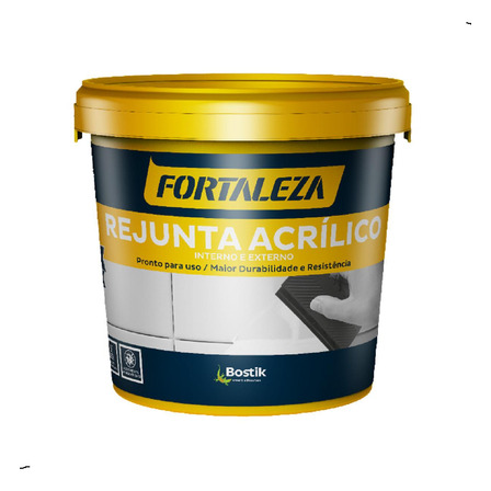 06 X Rejunte Acrílico 1kg - Cor Cinza Platina - Fortaleza 06 X Rejunte Acrílico 1kg - Cor Cinza Platina - Fortaleza