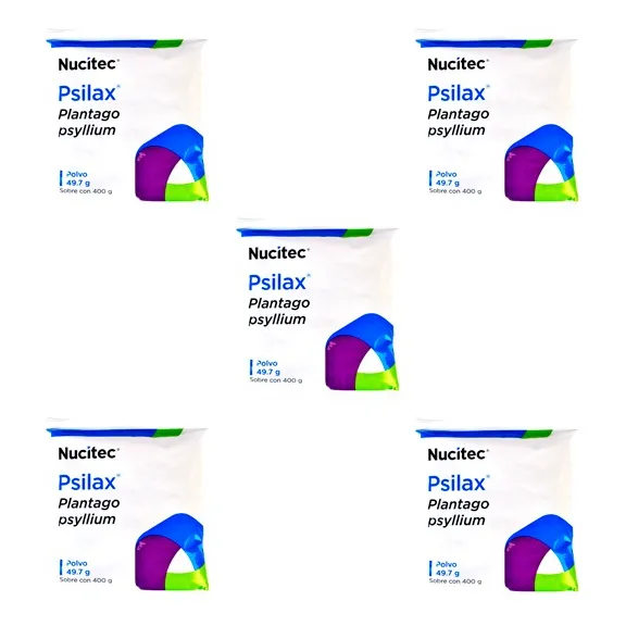 Psilax- Plantago Psyllium 400g-psyllium Husk - Fibra Pack 5