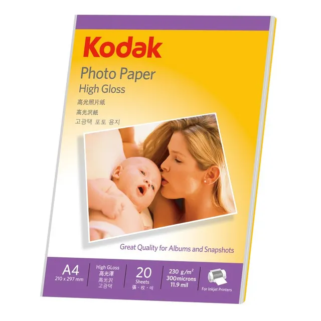 Papel Foto Kodak Glossy 230 A4 X 3 Paquetes