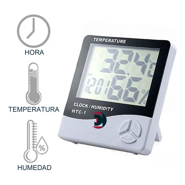 Reloj Despertador Digital Mesa Pared Temperatura Humedad