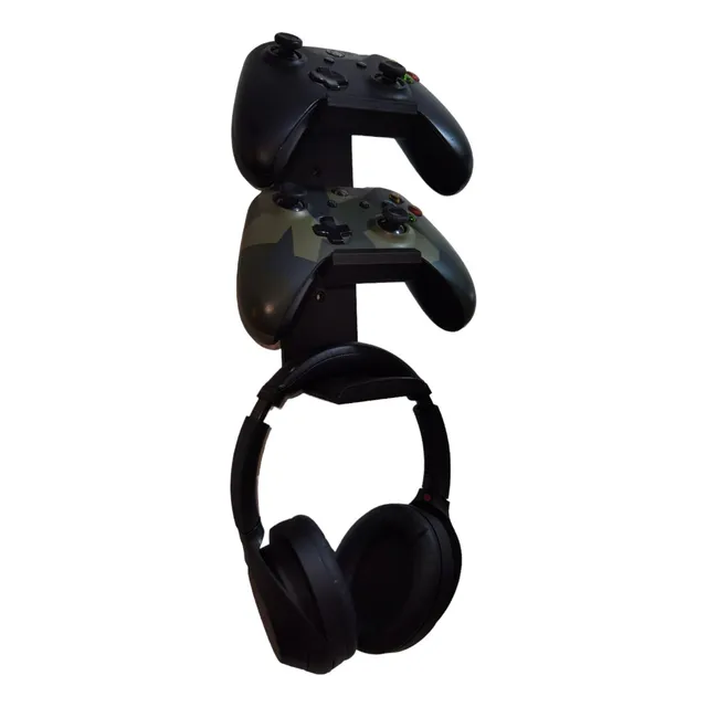 Soporte Control De Xbox One Doble Y Audifonos Para Pared 