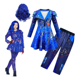 C Disfraz De Descendientes Con Peluca Cosplay Traje Para Niño C Disfraz De Descendientes Con Peluca Cosplay Traje Para Niño