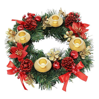 Candelabro Artificial Sd Corona Adviento Navidad Candelabro Artificial Sd Corona Adviento Navidad