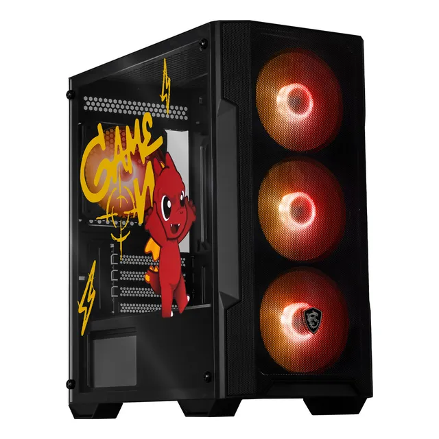 Gabinete XTREME PC GAMING MSI Lucky Edition Mini Torre 4 Fan RGB Negro CXTLUMABK