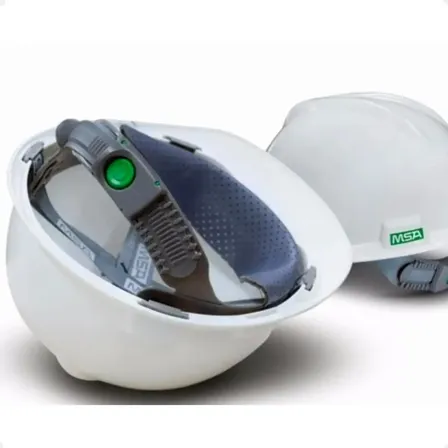 Capacete Segurança Msa V-gard Com Carneira Jugular Push Key Cor Branco Branco