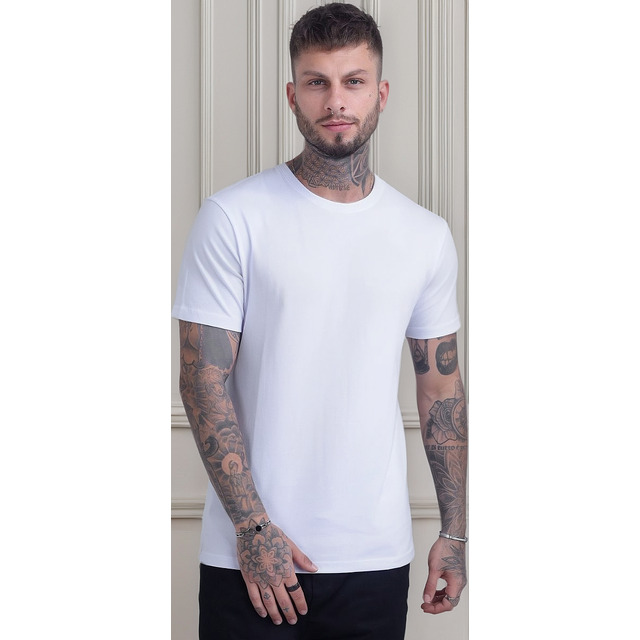 Camiseta Masculina Camiseta Básica Algodão Malha Peruana Camiseta Masculina Camiseta Básica Algodão Malha Peruana