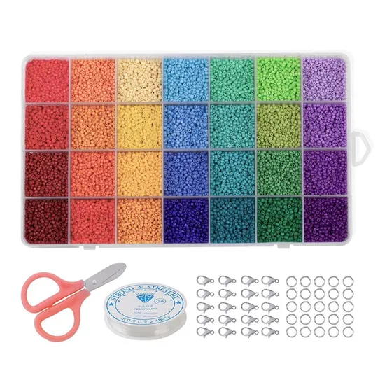 Conjunto De Mini Miçangas Colchetes Lagosta Miçanga Para