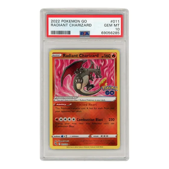 Carta Radiant Charizard 011/078 Psa 10 2022 Pokemon Go Tcg