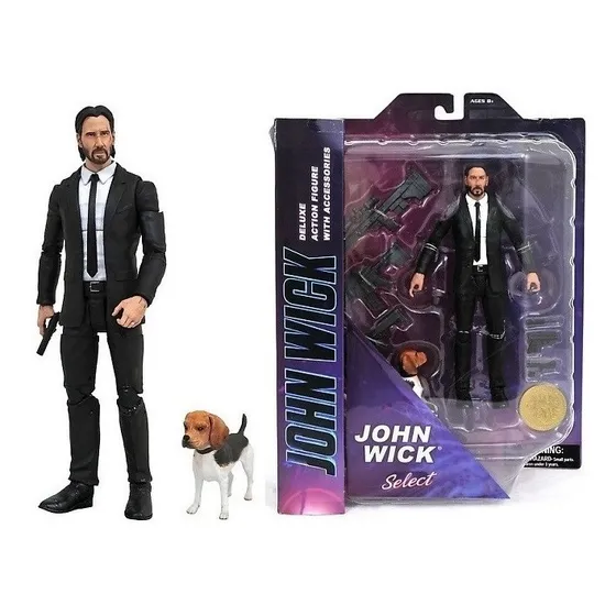 Figura Articulable John Wick Con Perro Diamond Select