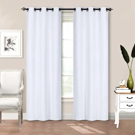 2 Cortina Opaca Larga Corta Color Liso 100% Blackout Ojal