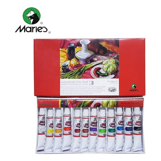Set Pintura Acuarela Marie´s Artes Pack X12 Unidades 7312b Color Gouache