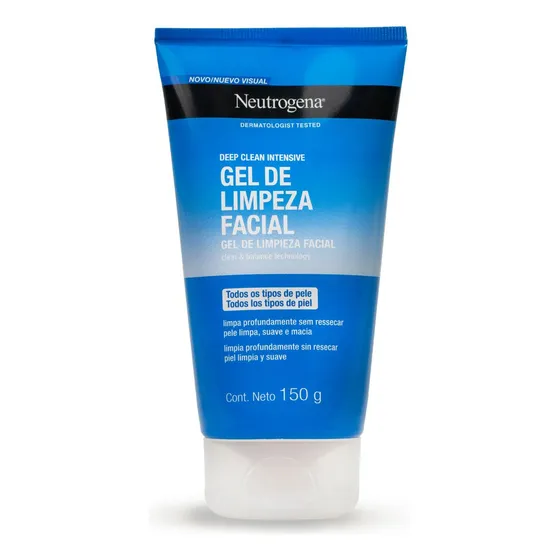 Gel de limpeza facial intensivo Neutrogena Deep Clean 150g