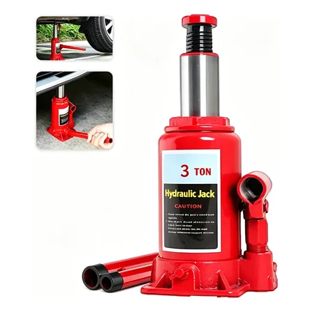 Macaco Hidráulico 3 Toneladas Tipo Garrafa -vermelho